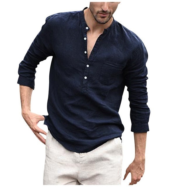 Turn Down Collar Shirt for Men